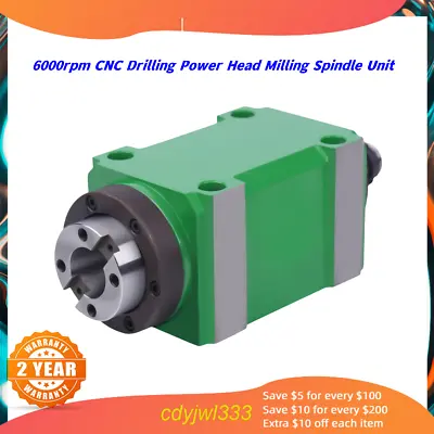 Waterproof BT30 5 Bearing 6000rpm CNC Drilling Power Head Milling Spindle Unit • $160.74