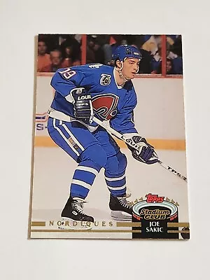 1992-93 Stadium Club Nordiques Hockey Card #3 Joe Sakic • $0.99