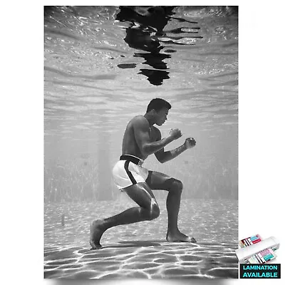 Muhammad Ali Underwater Posing Boxing Sport Wall Art Vintage Poster Print  • £5.99