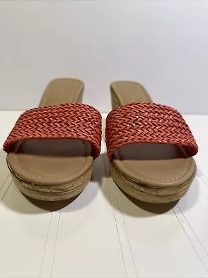 A. Giannetti Coral Wedge Sandals Women’s Size 9 • $12