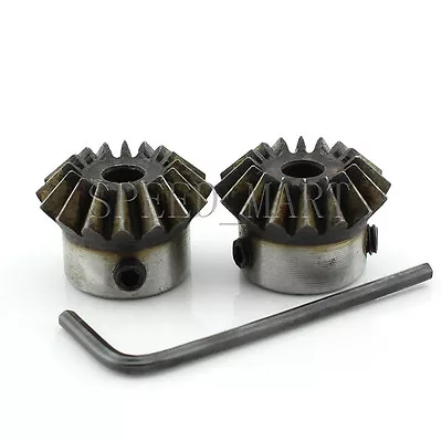 2X 1.5M-16T Metal Umbrella Tooth Bevel Gear Helical Motor Gear 16 Tooth 6mm Bore • $7.99