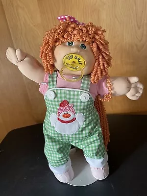 Cabbage Patch Kids 80’s Pacifier Green Eyed Girl Orange Hair Pencil Curls Style • $168.03