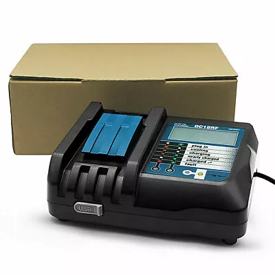 For Makita 18V Battery Charger DC18RF DC18RC DC18RD BL1830 BL1840 BL1850 BL1860B • £19.89