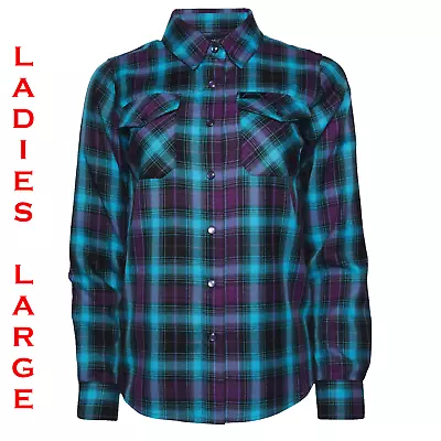 DIXXON FLANNEL X METALLICA RIDE THE LIGHTNING Flannel Shirt - Women's Large • $109