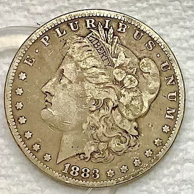 1883 Morgan Silver Dollar 90% Silver Choice Original Rich Toning Choice Fine F • $34.95