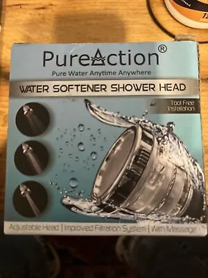 Pure Action Water Softener Shower Head Hard Water Chlorine & Fluoride Filter • $15.99