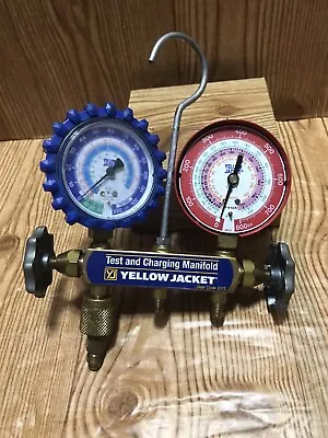 Yellow Jacket R404A R134A R22 Test & Charging Manifold Gauges Valves- NO HOSES • $69.99