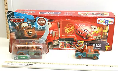 Pixar Mack Truck Playset Tool Box + Disney Cars Mater Diecast Truck NOC + Loose1 • $43.99