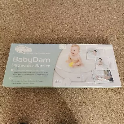 BabyDam Bathwater Barrier In Grey - Bath Water Saving Safety • £29.95