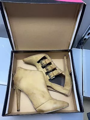 MICHAEL ANTONIO Tan Leather Heels Size 9 With Box • $9.99