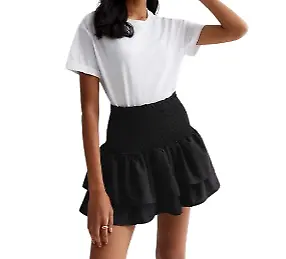 Women Frill Mini RaRa Skirt Ladies Tartan Check Pleat Gathering Mini Party Skirt • $24.89