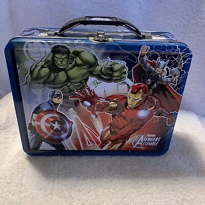 MARVEL AVENGERS ASSEMBLE The Tin Box Company Steel Metal Lunchbox - Used • $12.95