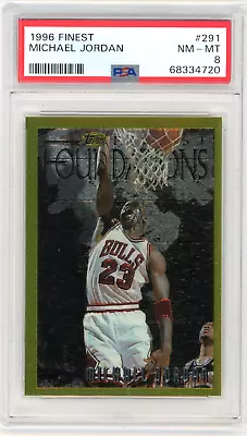 MICHAEL JORDAN 1996-97 Topps Finest GOLD Foundations #291 RARE PSA 8 Bulls • $299.99