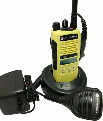 Motorola HT1250 II VHF Wide Band Two Way Radio 136-174 MHz MDC PTT QC2 Li-Ion • $289