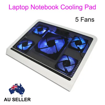 Laptop Cooling Pad Notebook Cooler Stand USB 1-5 Fans LED Fit 7 -17   AU Ship • $19.99