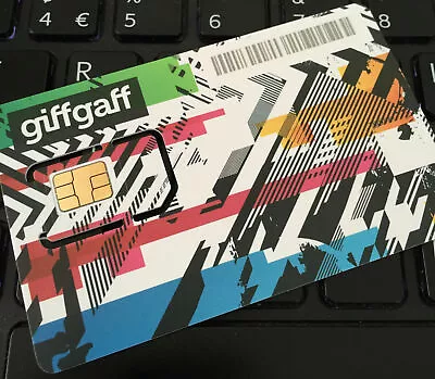 £0.01 • Buy GiffGaff Sim Card With Credit Pay As You Go £5 Standard Micro Nano 4G Unlimitedq