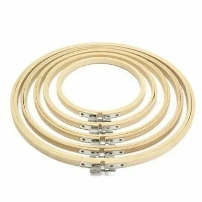 Bamboo Cross Stitch Wooden Embroidery Craft Hoops 3  4  5  6  7  8  UK • £4.15