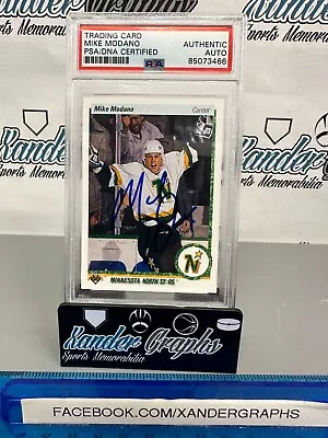 Mike Modano Signed Autographed Upper Deck Rc Rookie Hockey Card Psa Dna Slabbed • $99.99