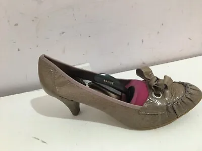 £16.99 • Buy Ursula Mascaro Genuine Leather Uk Size 7 Womens Grey Heels Shoes [ma]