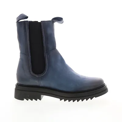 Miz Mooz Fennel P94204 Womens Blue Leather Slip On Chelsea Boots • $83.99
