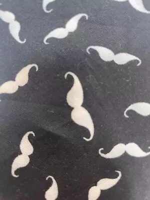 Line A Uomo Black White Mustache Decal Sticker Cotton Necktie Tie Jl0422c • $7.99