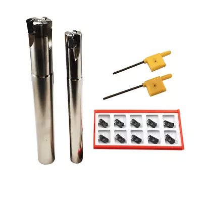 Fast Feed 90 Degree Indexable End Mill Tool Holder EXN03R With LNMU0303 Inserts • $51