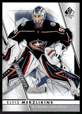 2022-23 Upper Deck SP Authentic Base Elvis Merzlikins Columbus Blue Jackets #60 • $0.99