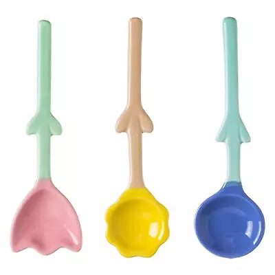 Flower Spoons Small Spoons Mini Cute Ceramic Spoon Tea Spoon Coffee  • $7.59