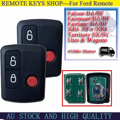 2Complete Remote Control For Ford BA BF Falcon Territory SX SY Ute Wagon 3Button • $31.83