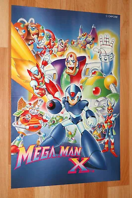 Mega Man X Capcom Nintendo SNES Vintage Very Rare Small Poster 42x28cm  • $179.88