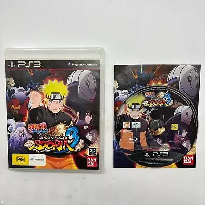 Naruto Shippuden Ultimate Ninja Storm 3 III PS3 Playstation 3 Game + Manual 14j4 • $16.95