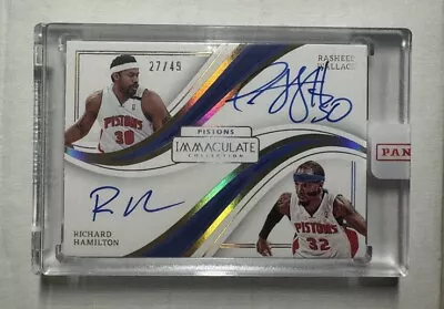 2022-23 Immaculate Dual Autographs Rasheed Wallace Richard Hamilton Auto #27/49 • $127