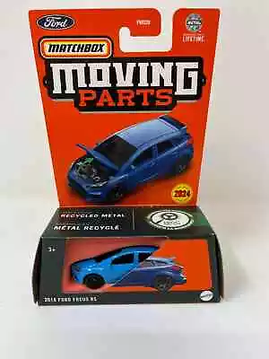 MATCHBOX Moving Parts Ford Focus Rs Blue 1:64 Diecast New FRESH US IMPORT! RARE! • £21.99