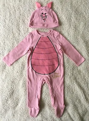 Disney Winnie The Pooh 'Piglet' Babygrow Fancy Dress Costume ~ Baby Boys/Girls • £15.99