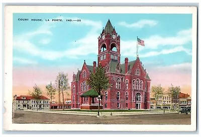 1910 Roadside View Court House Building La Porte Indiana IN Antique Postcard • $9.98