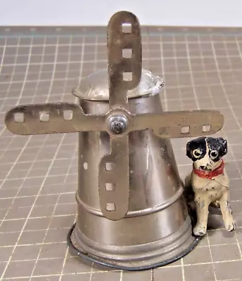 Vintage Metal Puppy Dog & Dutch Windmill Bank (C) • $35