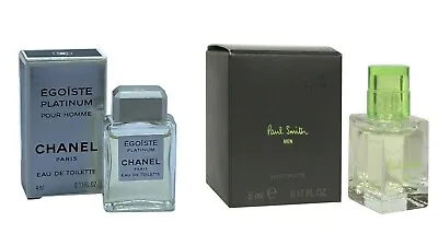 Miniature Mini Chanel Egoiste Platinum 4ml EDT Paul Smith 5ml EDT Men • £23.99