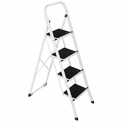 4 Steps Ladder Folding Anti-Slip Safety Tread Home Indoor Use 300Lbs Load  • $47.58