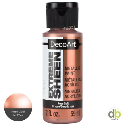 DecoArt Extreme Sheen Metallics Acrylic Craft Paint 2oz 59ml Bottles • £3.49