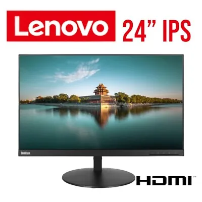 $99.99 • Buy Lenovo ThinkVision 24  Widescreen QHD 1440p LED Backlight IPS Monitor HDMI