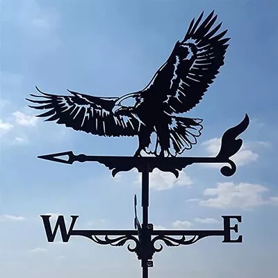 UK Metal Owl/Eagle Weathervane Weather Vane Yard Barn Scene Crafts Garden Decor • £12.34