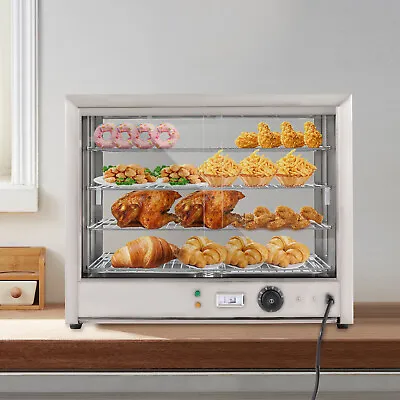 4-tier Food Heated Display Cases Countertop Pie Pizza Warmer Cabinet 800w 110v • $280