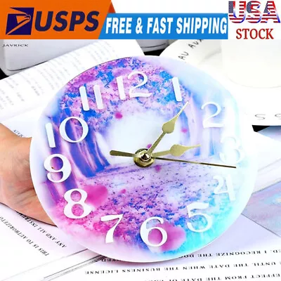 $8.95 • Buy DIY Craft Pointer Clock Silicone Clock Resin Making Mold Epoxy Casting Mould Kit