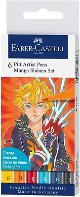 Faber Castell Pen Manga Pitt Artist Set 6 Pcs 167157 • £32.94