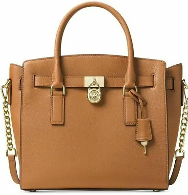  🌞michael Kors Large Hamilton Studio Brown Acorn Leather Satchel Bag Purse🌺nwt • $204.59