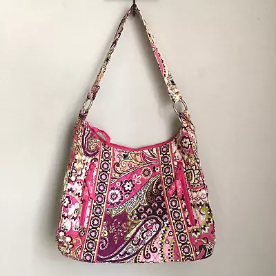 Vera Bradley Purse Very Berry Paisley Retired Print Shoulder Bag Zip Pockets GUC • $12.88