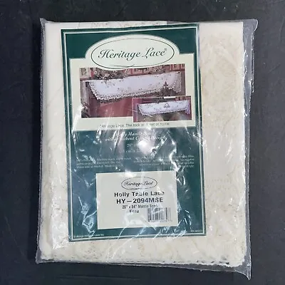 Heritage Lace Holly Table Mantle Scarf Made In USA 20  X 94  New In Pkg Ecru • $14.99