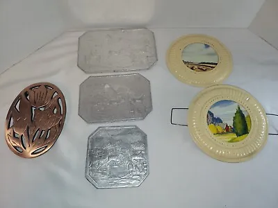 2 Vintage Stove Fireplace Chimney Metal Flue Vent Cover Plus Bonus Items  • $19