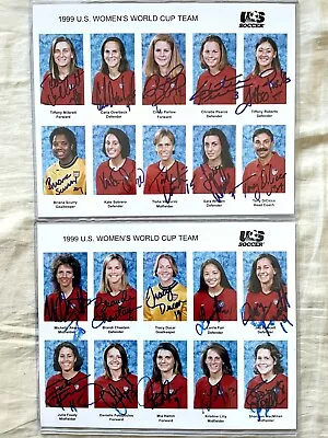 1999 US Women's World Cup Soccer Team Signed 8x10s Mia Hamm Tony DiCicco +18 JSA • $899.99