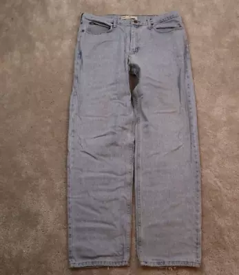 $12 • Buy Lee Jeans Mens 38x34 Relaxed Fit Straight Leg Blue Light Was Denim
